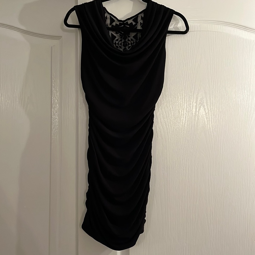 By&By Black Rouched Bodycon Dress size Small
